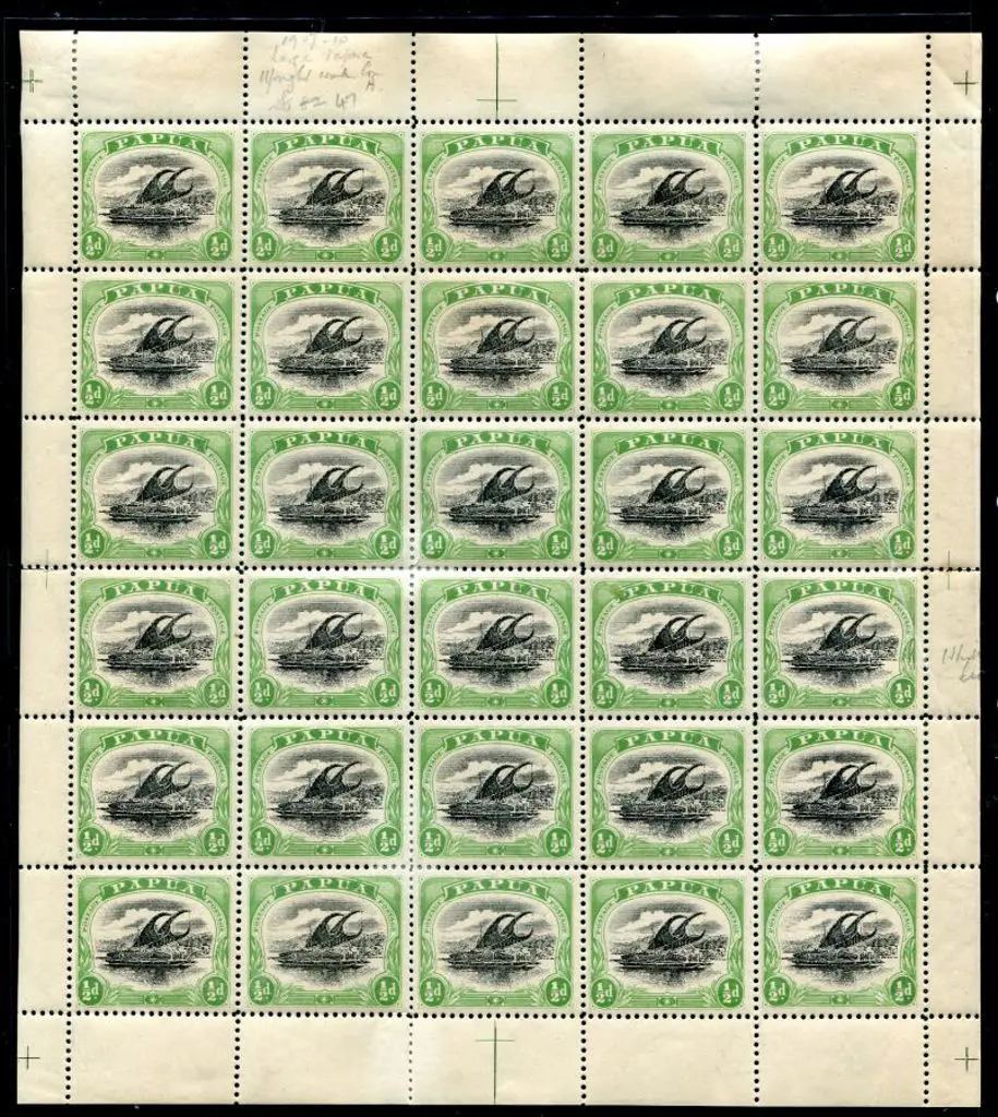 1907/10 ½d "Papua" perf. 11, wmk upright in ... Image 1++