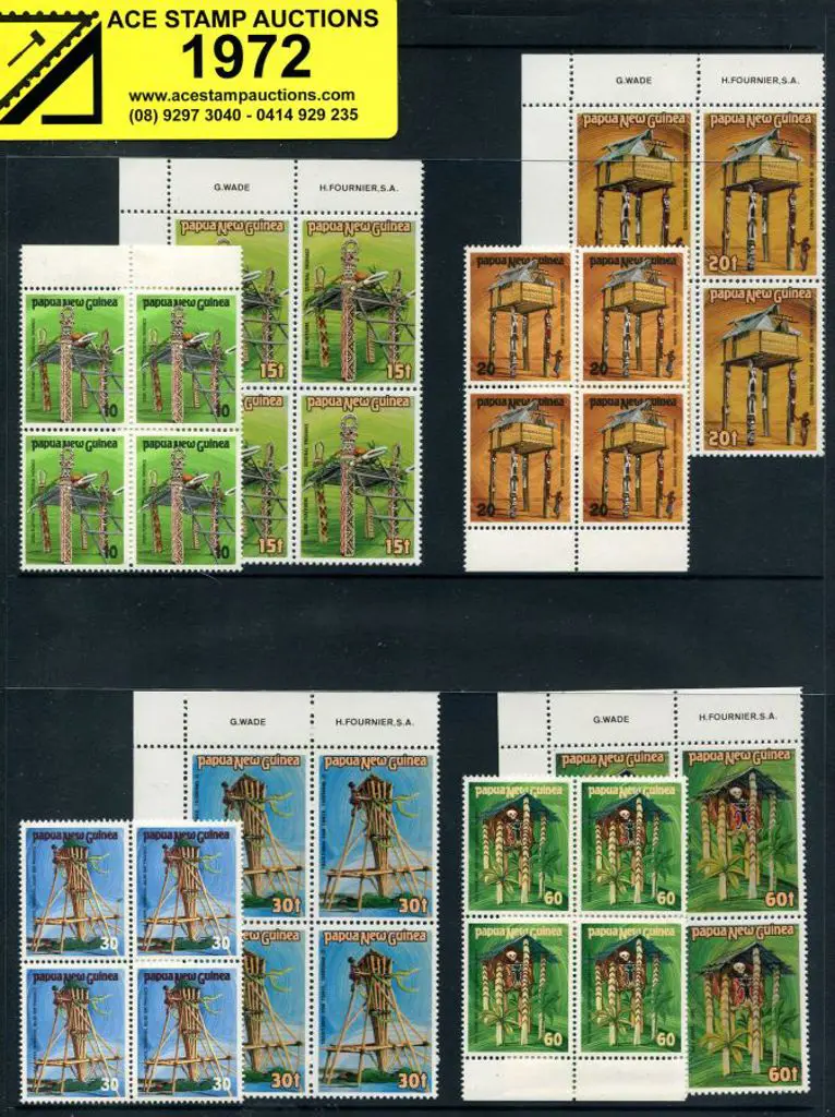 1985 Ceremonial Structures Trial stamps as above ... Image 1++