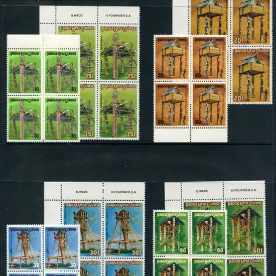 1985 Ceremonial Structures Trial stamps as above ...