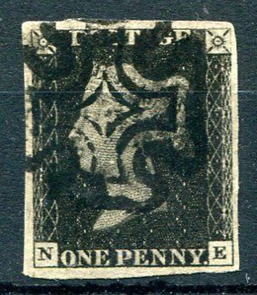 1840 1d black, plate 7 centrally cancelled by ... Image 1++