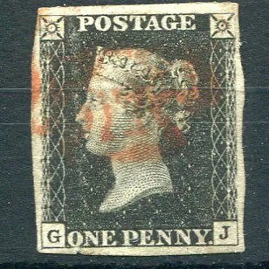1840 1d grey black, plate 4, fine used with light ...