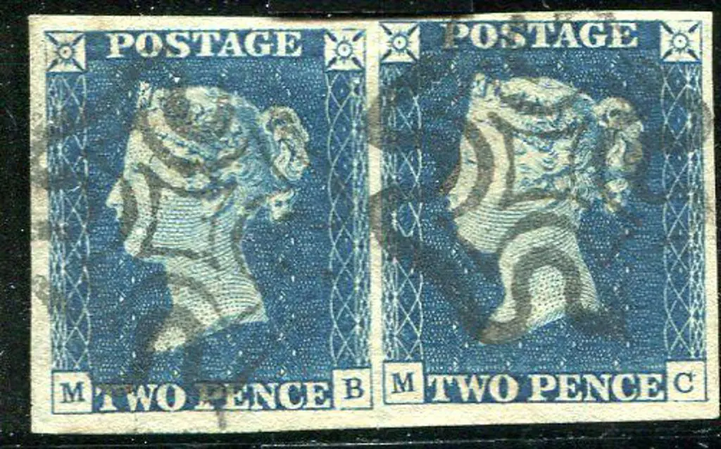 1840 2d blue in the distinctive steel-blue shade. ... Image 1++