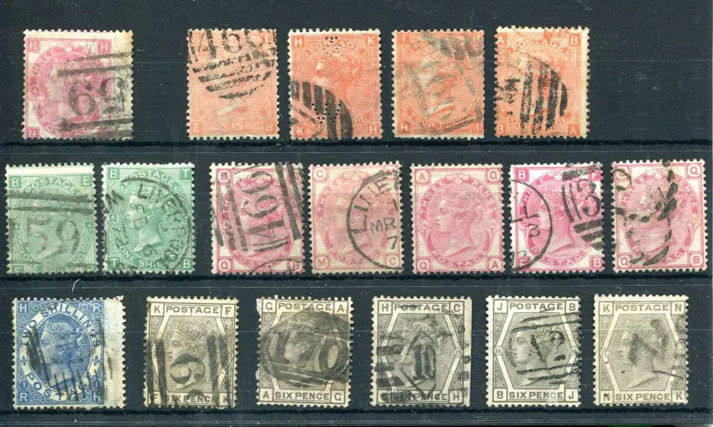 1863/67 3d rose pl. 4 (faults), 1867/80 pl. 10, ... Image 1++