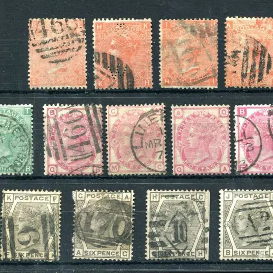 1863/67 3d rose pl. 4 (faults), 1867/80 pl. 10, ...