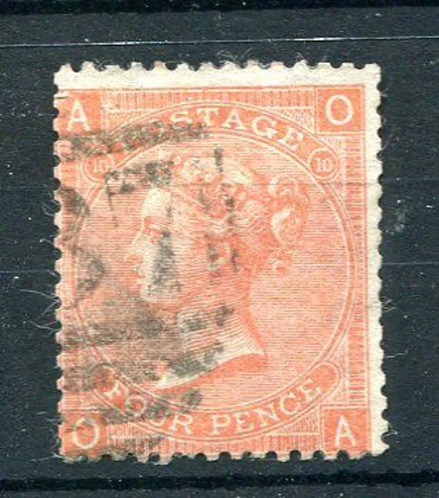 1865 4d vermilion QV, Plate 10 with light partial ... Image 1++