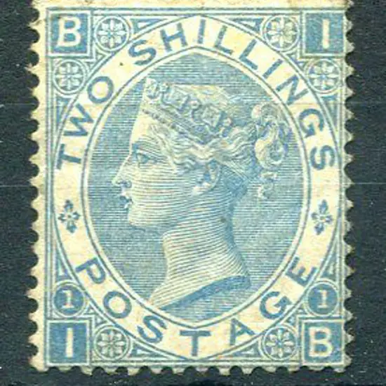 1867/80 2/- dull blue QV. Small part o.g with some ...