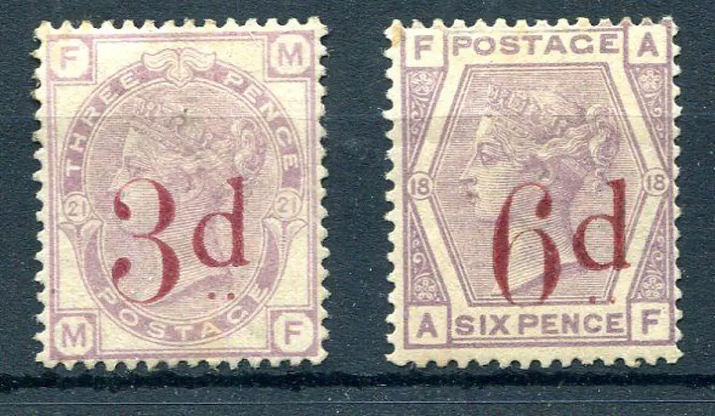 1880/83 3d on 3d & 6d on 6d QV. MLH with ... Image 1++