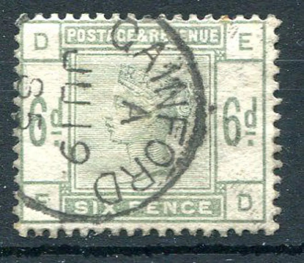 1883/84 6d dull green QV fine used with almost ... Image 1++