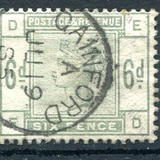 1883/84 6d dull green QV fine used with almost ...