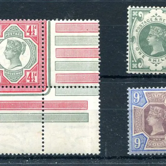 1887/92 4½d green & carmine Jubilee MLH marginal ...
