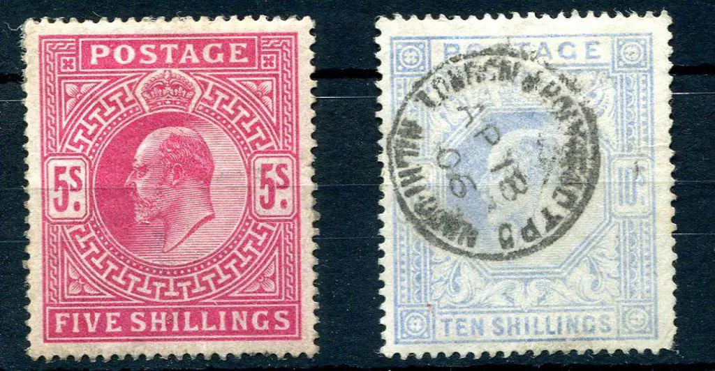 1902 5/- carmine KEVII MLH with gum disturbance & ... Image 1++