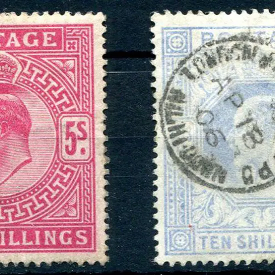 1902 5/- carmine KEVII MLH with gum disturbance & ...