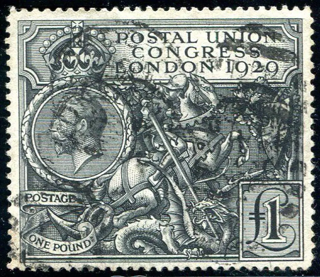 1929 £1 PUC F/U with part duplex cancel. Light ... Image 1++