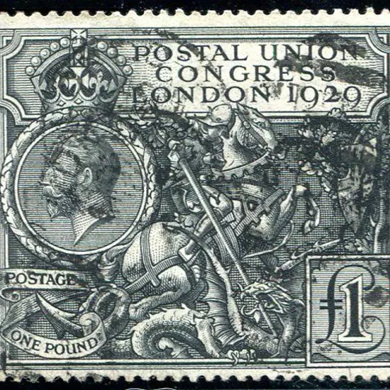 1929 £1 PUC F/U with part duplex cancel. Light ...