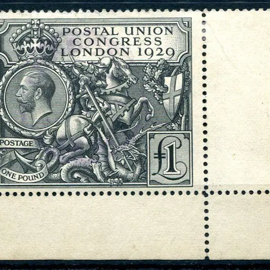 1929 £1 PUC bottom right corner marginal example ...