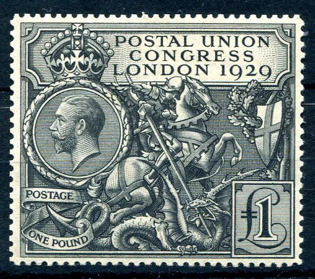 1929 £1 PUC. Fine & well centered MLH. SG 438, ... Image 1++