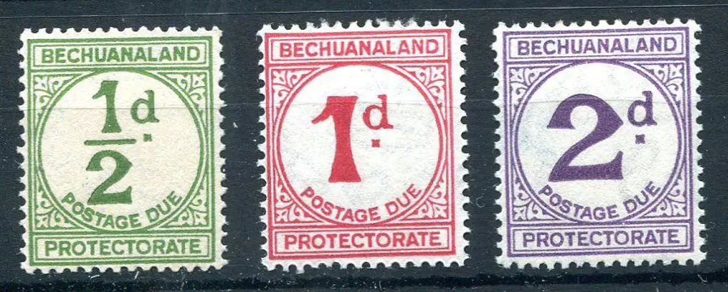 Bechuanaland 1932 Postage Due set of 3 with 2d ... Image 1++