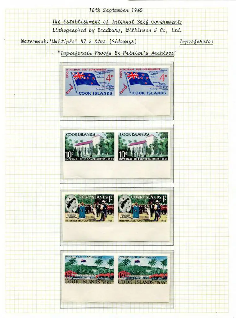 Cook Islands 1965 Internal Self Government set of ... Image 1++