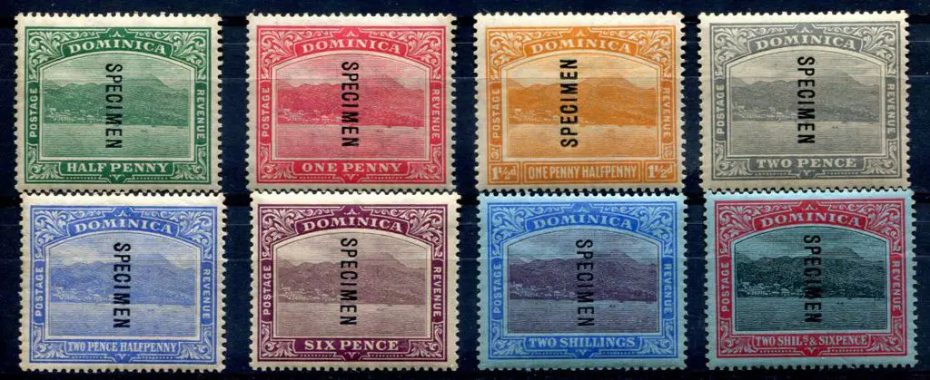 Dominica 1921/22 Roseau from the Sea, script wmk ... Image 1++