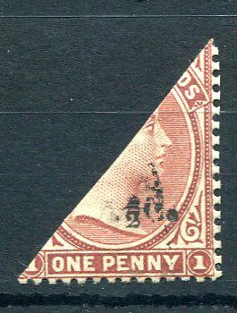 Falkland Is 1891 "½d." ovpt on half of 1d brownish ... Image 1++