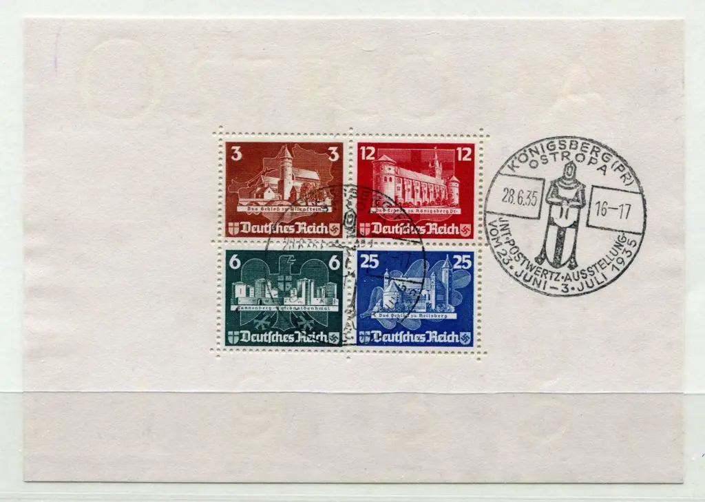 Germany 1935 Ostropa M/S fine used with Exhibition ... Image 1++