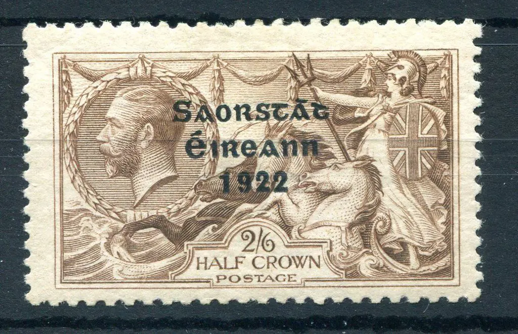 Ireland 1922 2/6d pale brown Seahorse with ... Image 1++