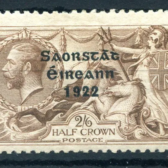 Ireland 1922 2/6d pale brown Seahorse with ...