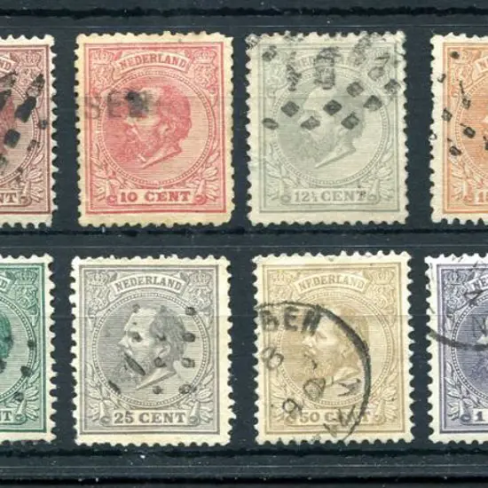 Netherlands 1872 King William III simplified set ...