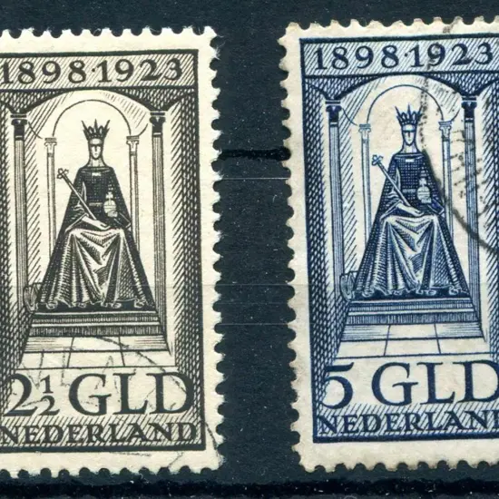 Netherlands 1923 2½g & 5g 25th Anniv of Queen's ...