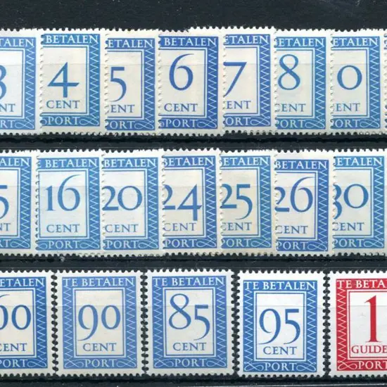Netherlands 1947 Postage Due complete set of 27. ...