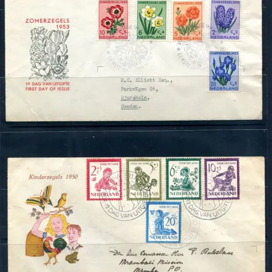 Netherlands 1950 Child Welfare set & 1953 "Summer ...