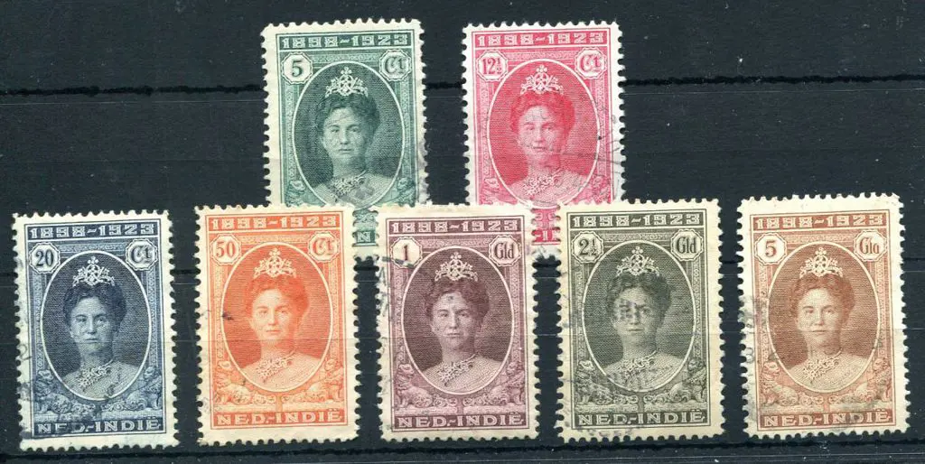 Netherlands Indies 1923 Queen's Silver Jubilee set ... Image 1++