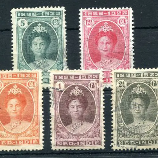 Netherlands Indies 1923 Queen's Silver Jubilee set ...