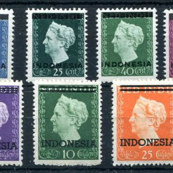 Netherlands Indies 1948/49 "INDONESIA" ovpts to ...
