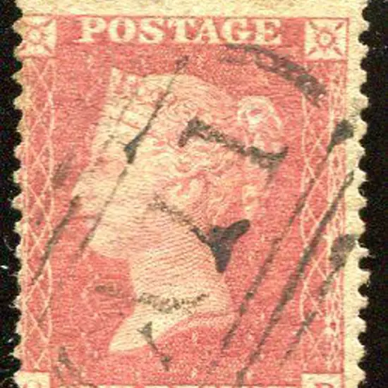 St Lucia 1853 1d red GB QV with strong central ...