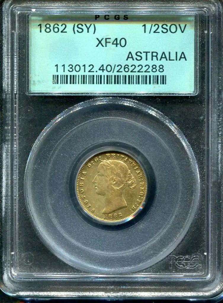 1862 Sydney Mint QV half gold sovereign. EF, ... Image 1++