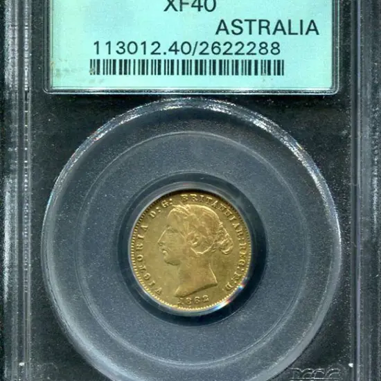 1862 Sydney Mint QV half gold sovereign. EF, ...