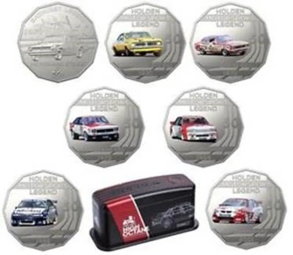 2018 50c coloured coin Holden Australia Heritage ... Image 1++
