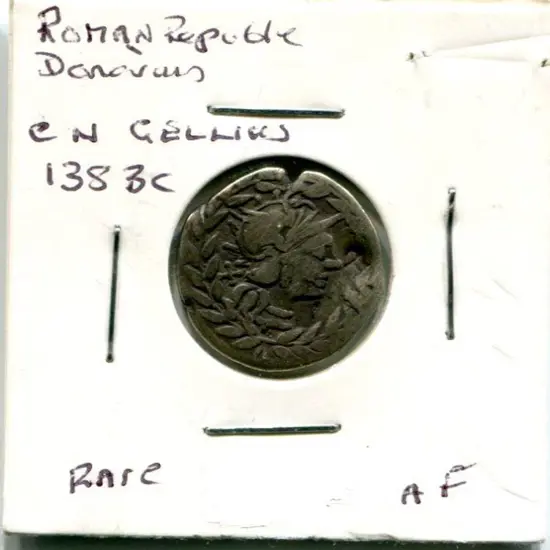 138BC Roman Republic G N Gellius. AF