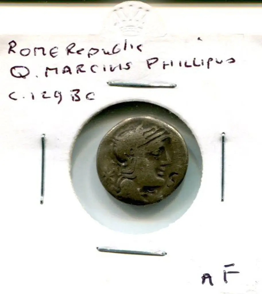129BC Roman Republic Marcius Phillipus. AF Image 1++