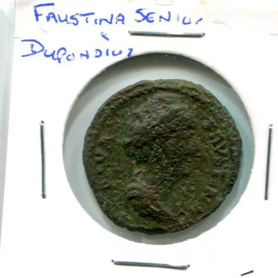 140AD Faustina Senior Dupondius. NF