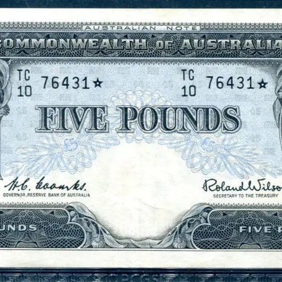 1960/65 £5 Star note Coombs & Wilson with first ...