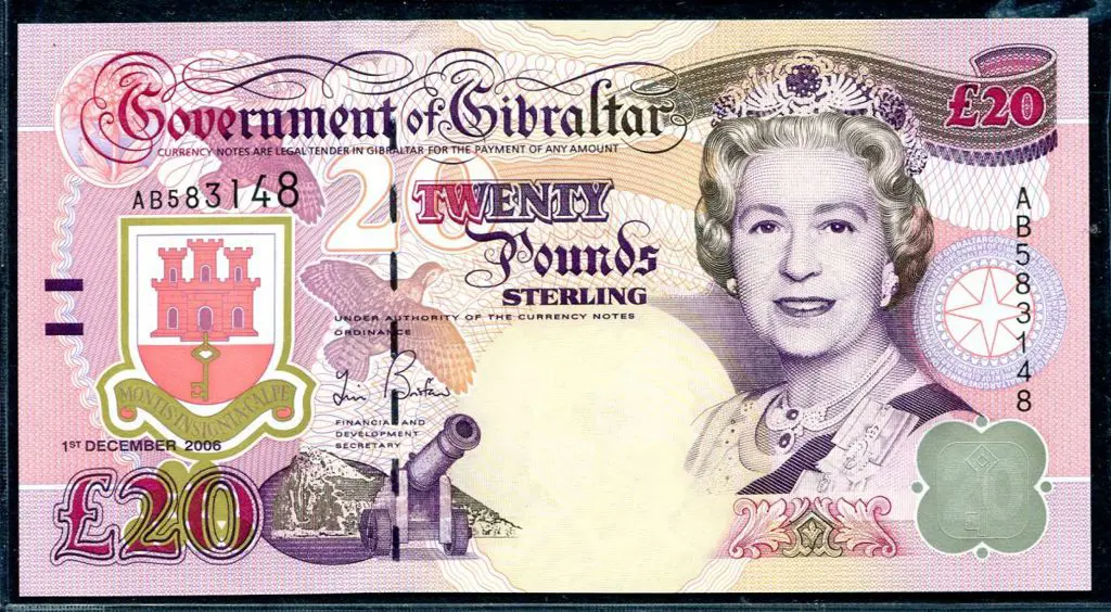 Gibraltar 2006 £20 QEII & Admiral Nelson. Choice ... Image 1++