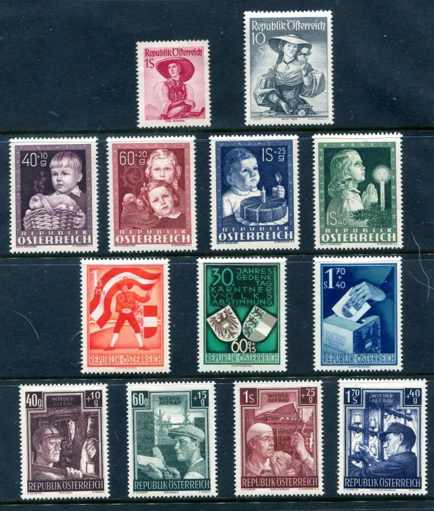 Austria 1948-1951 MLH group of better items ... Image 1++