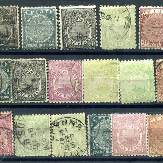Fiji 1891-1902 ½d to 2½d MLH & used range on ...