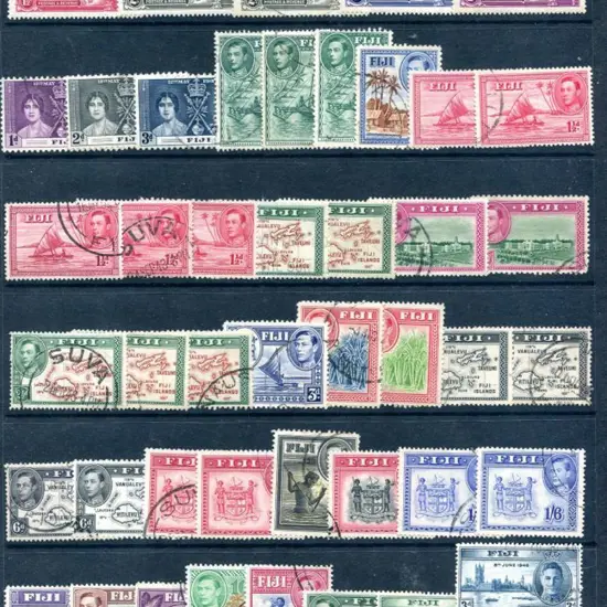 Fiji 1935-1968 (June) used range (Silver Jubilee ...