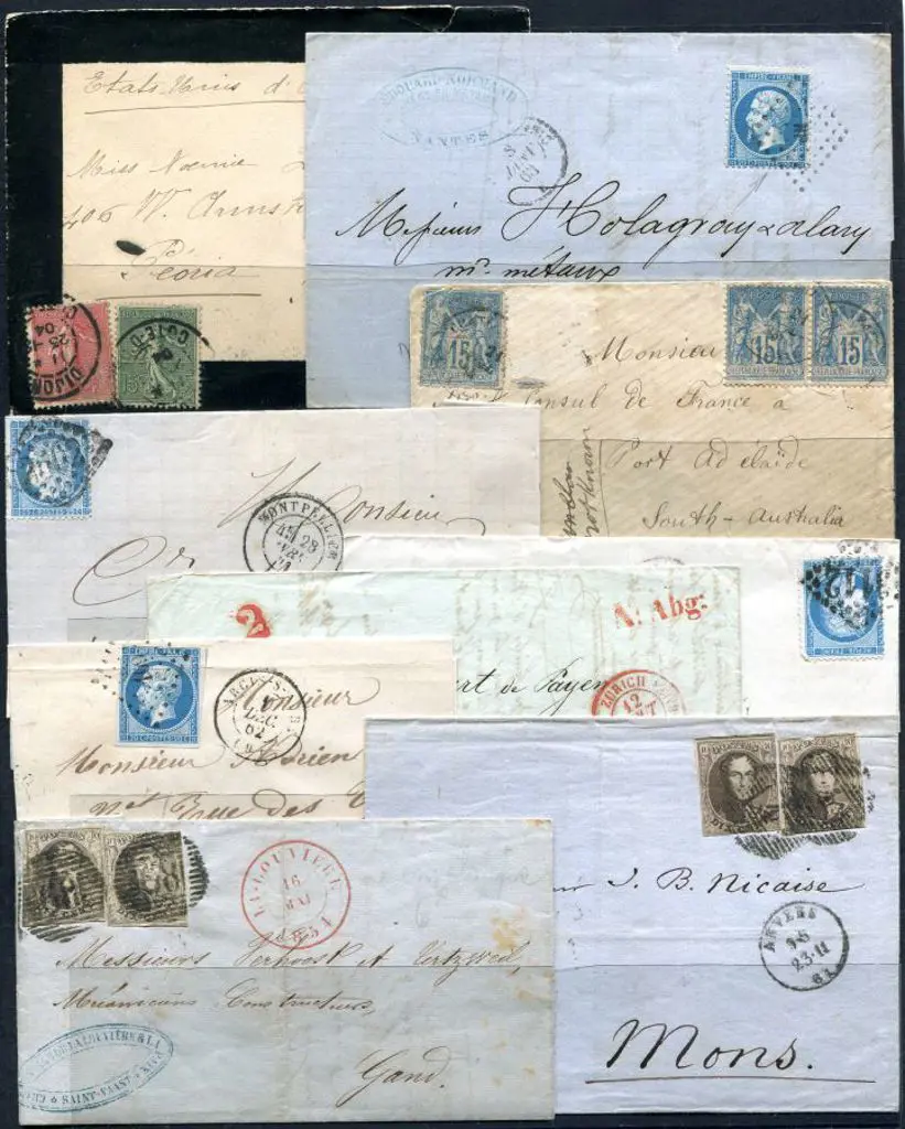 France 1847-1920 varied group of covers (11) & PPC ... Image 1++