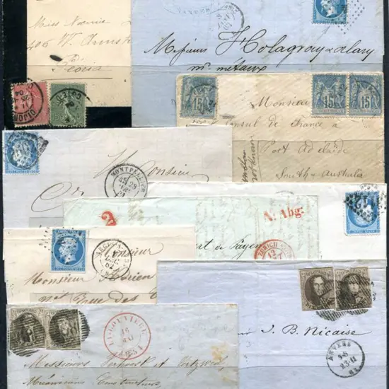 France 1847-1920 varied group of covers (11) & PPC ...