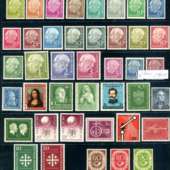 Germany - West 1951-1956 MUH group on 2 Hagners ...