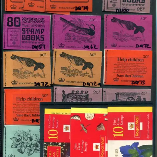 Great Britain 1971-1974 range of stitched booklets ...